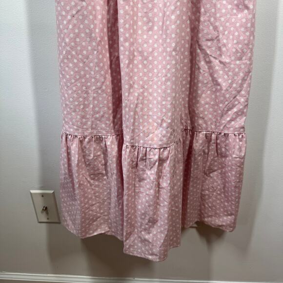 English Factory Dress XS Pink Polka Dot Cotton Pocket Ruffle Cottage Summer Prep - Picture 5 of 8